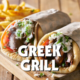 Gyro, Souvlaki, Greek Fries, Saganaki, Lamb Chops at the Greek Grill